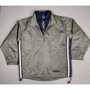 Vintage Aeropostale Jacket Men Medium*Fits XL* Green Blue Quilted Liner Windstop